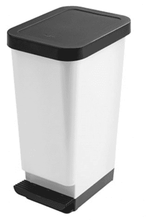 45L Moda Pedal Bin White - Tontarelli